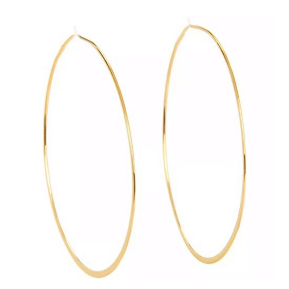 NWT MICHAEL KORS Gold Whisper Large Hoop Earrings - Picture 4 of 4
